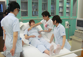 Students practice breathing exercises