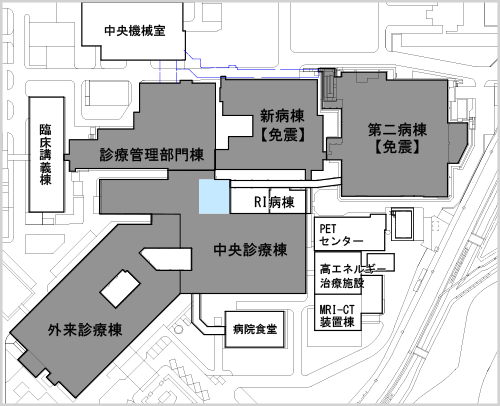 ７）中央診療棟の部分改修の計画図