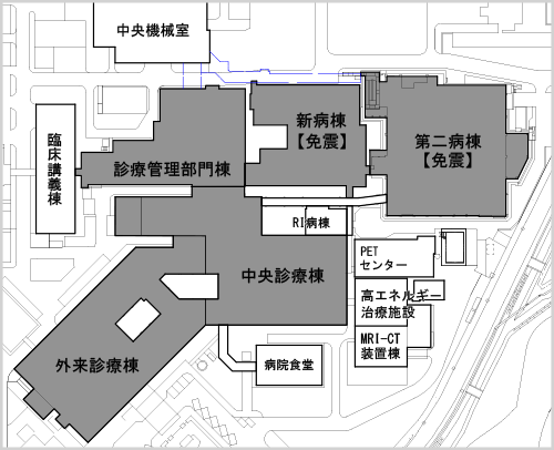８）第一病棟（東）再開発終了の計画図