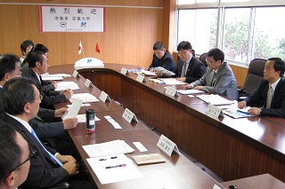 安徽大学学長等による学長表敬訪問