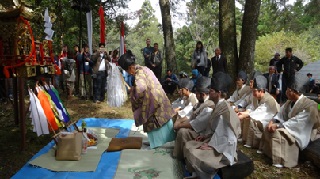 大豊町庵谷地区星神社秋季大祭参加