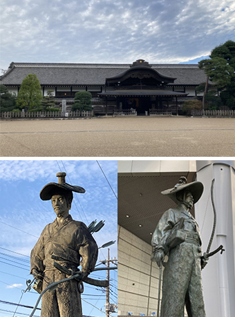 川越城本丸御殿と道灌公像
