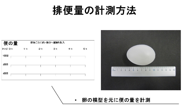 排便量の計測方法