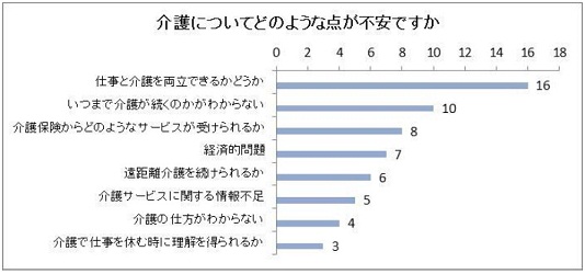介護についてどのような点が不安ですか