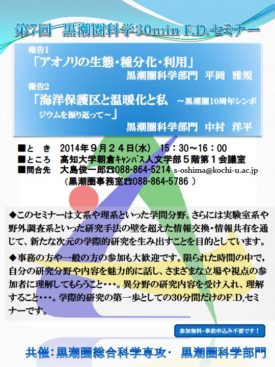 第7回黒潮圏科学　30min　F.Dセミナー