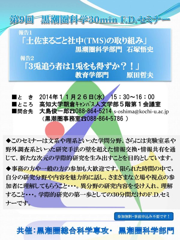 第9回黒潮圏科学 30min F.Dセミナー 第9回黒潮圏科学 30min F.Dセミナー