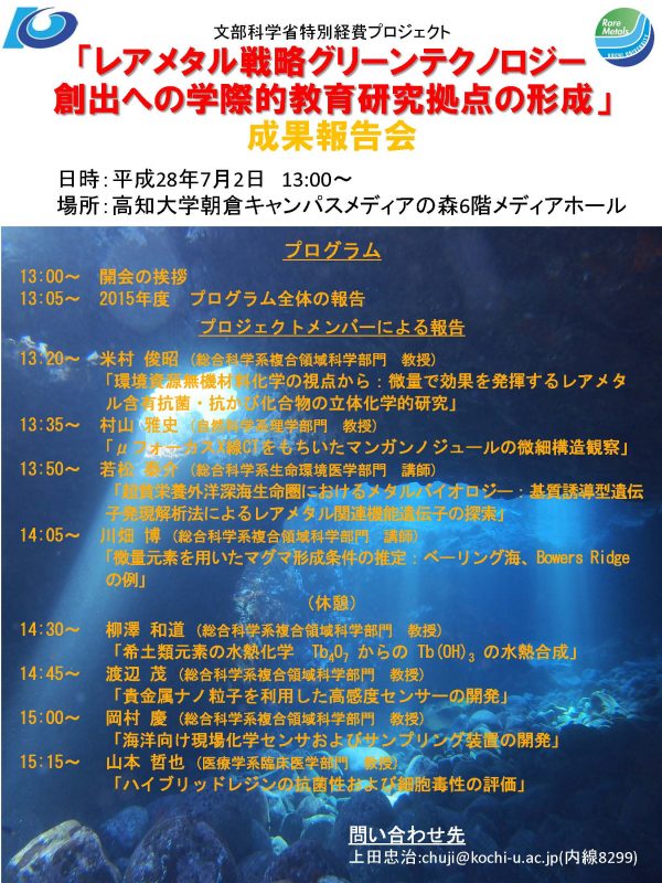 「レアメタル戦略グリーンテクノロジー創出への学際的教育研究拠点の形成」成果報告会.jpg