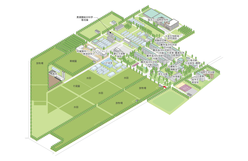 物部キャンパスキャンパスマップ