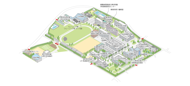 朝倉キャンパスキャンパスマップ