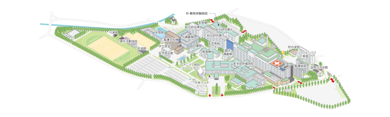 岡豊キャンパスキャンパスマップ